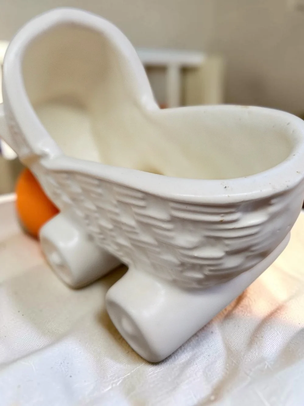 Vintage Haeger Ceramic Baby Carriage Planter